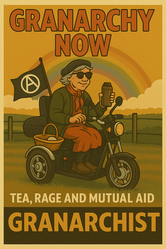 Tea, Rage & Mutual Aid – Granarchist Core Edition. Organic Cotton