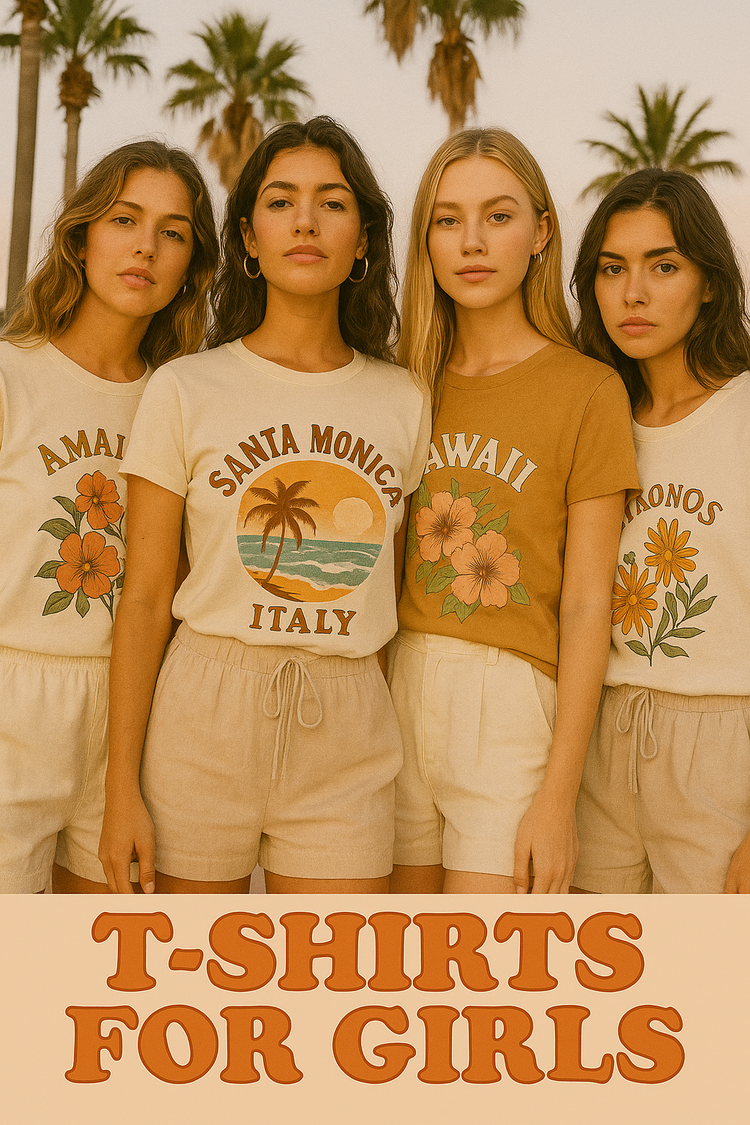 🌞 Resort Vibes – Golden Hour Edition. T-Shirts for Girls – Resort Vibes