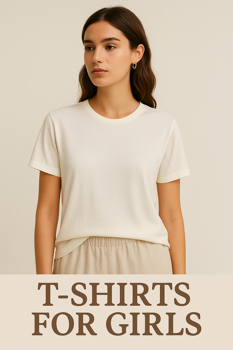 🌿 Natural Beauty – Linen Luxe
T-Shirts for Girls – Effortless Edition