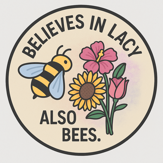 👜 “Believes in Lacy (Also Bees)” Zip Tote