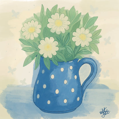 The Jug That Bloomed Anyway — Cushion