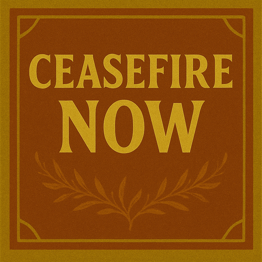 Ceasefire Now – Car Window Decal (12 x 12 cm)
