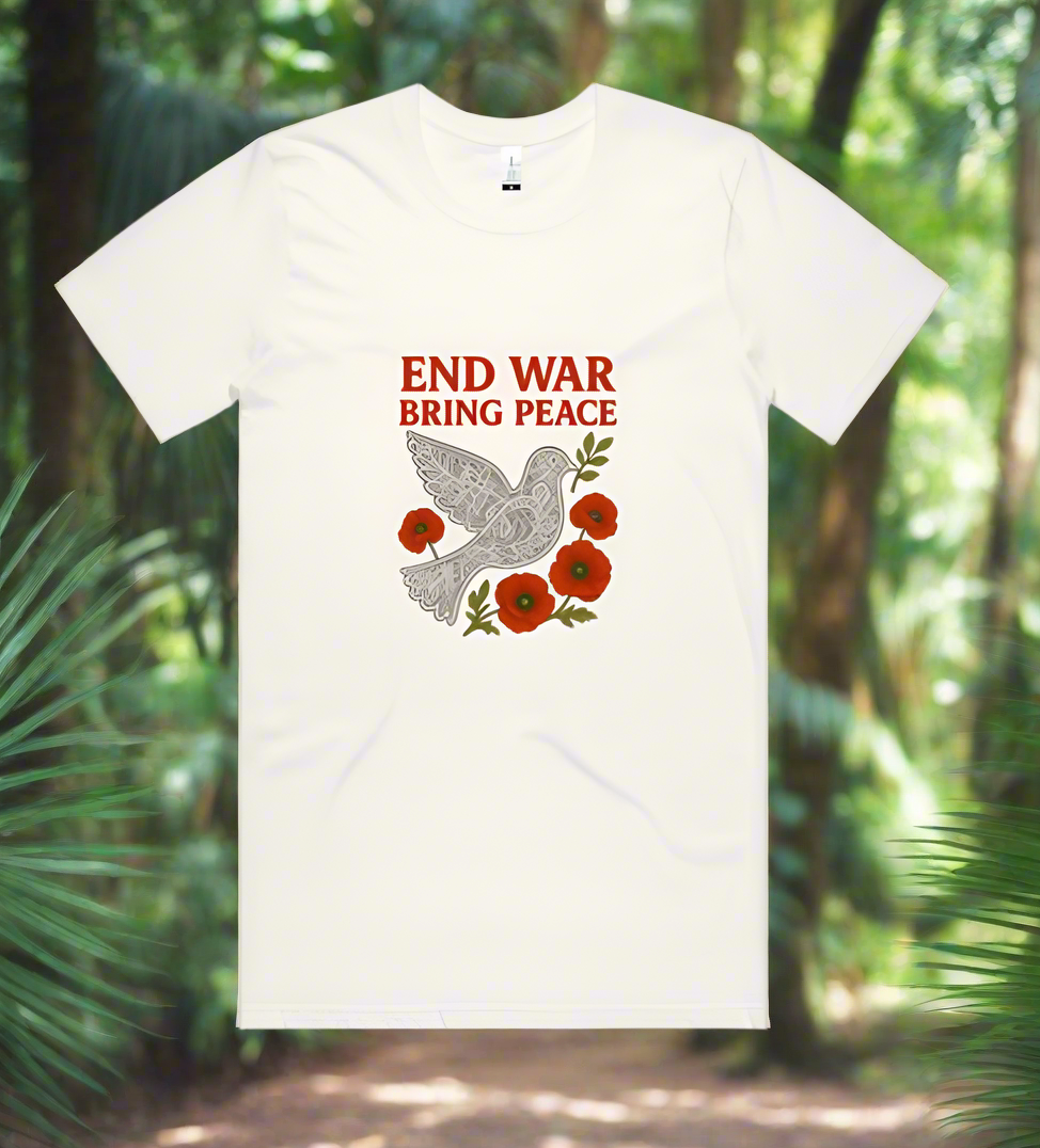 End war, bring peace organic cotton t-shirt