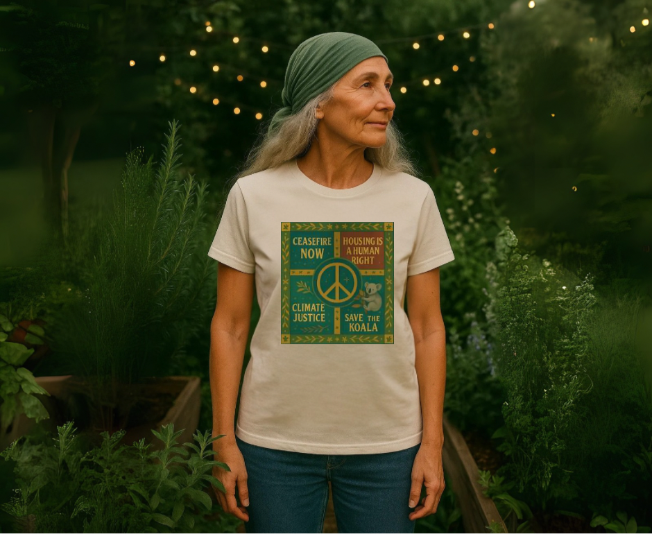 Peace, Housing & Climate Justice – Organic Cotton Activist Tee