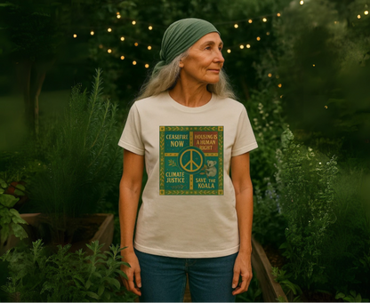 Peace, Housing & Climate Justice – Organic Cotton Activist Tee