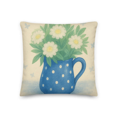 The Jug That Bloomed Anyway — Cushion