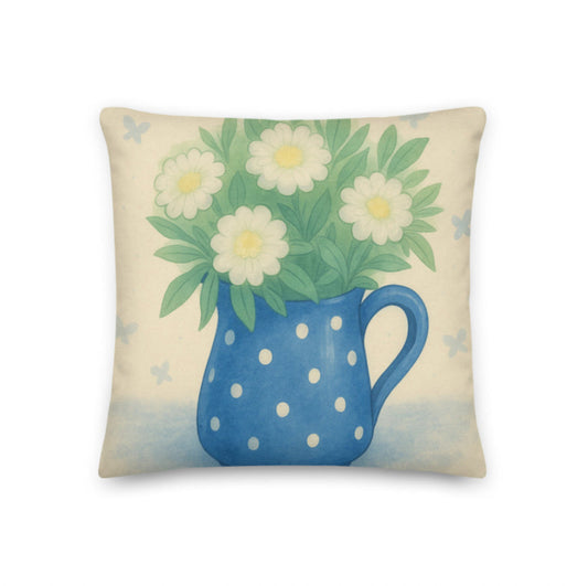 The Jug That Bloomed Anyway — Cushion