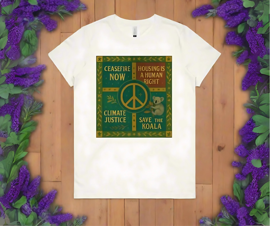 Peace, Housing & Climate Justice – Organic Cotton Activist Tee