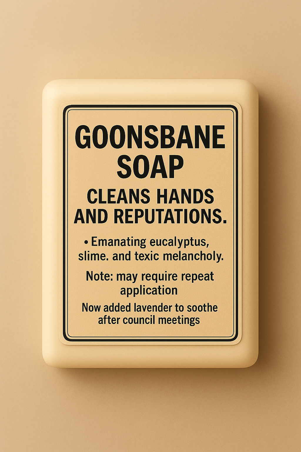 Goonsbane Soap – Cleans Hands and Reputations