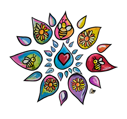 “Heart of the Hive” Organic Tee. Womens Fit.