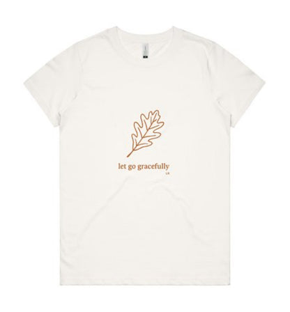 🍁 Let Go Gracefully – Autumn Wisdom Tee(organic cotton)
