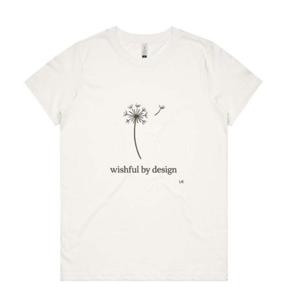 🌬️ Wishful by Design – Dandelion Drift Tee(organic cotton tee)