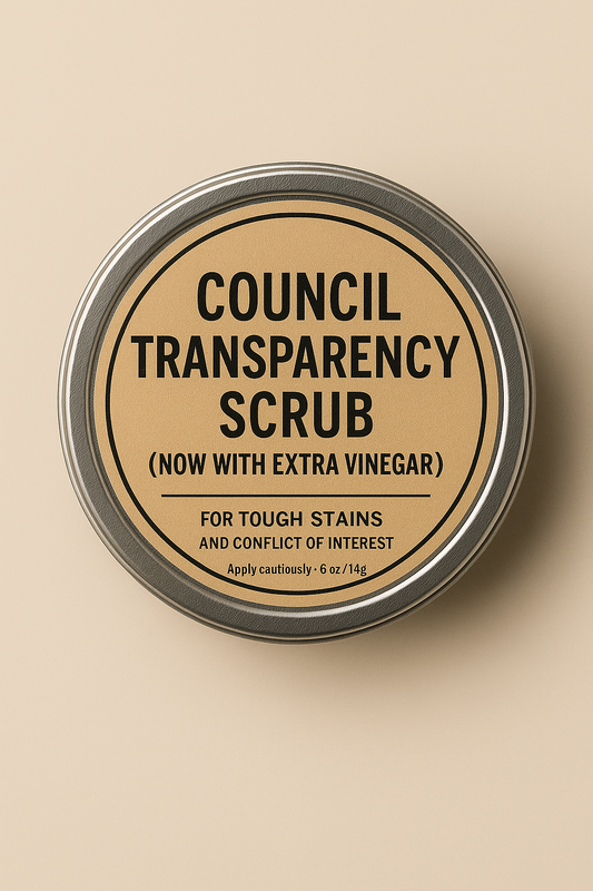 Council Transparency Scrub – For Tough Stains and Conflicts of Interest