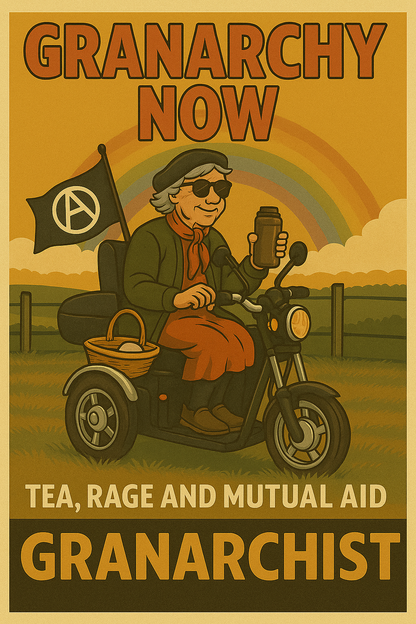 Tea, Rage & Mutual Aid – Granarchist Core Edition. Organic Cotton