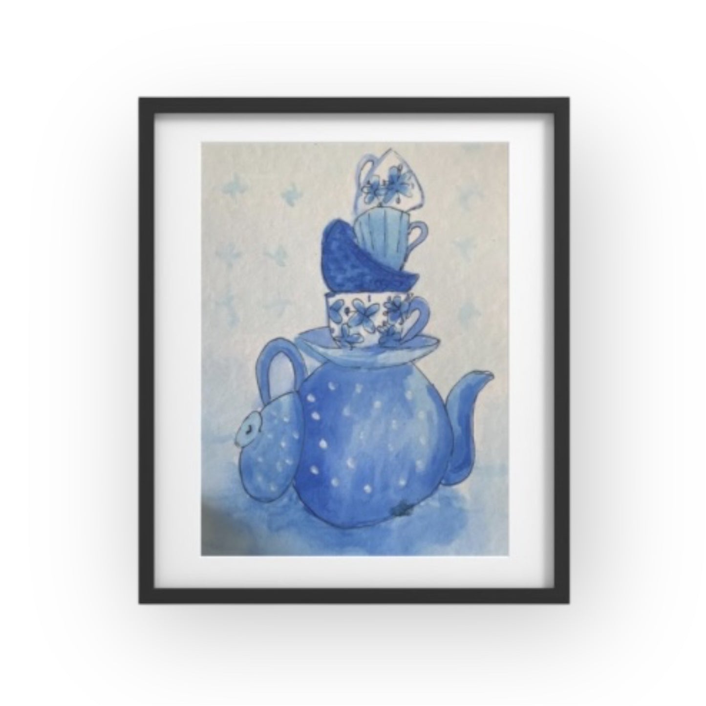 “The Great Teapot Balancing Act (Featuring Stacked Anxiety & Caffeine)” artwork.
