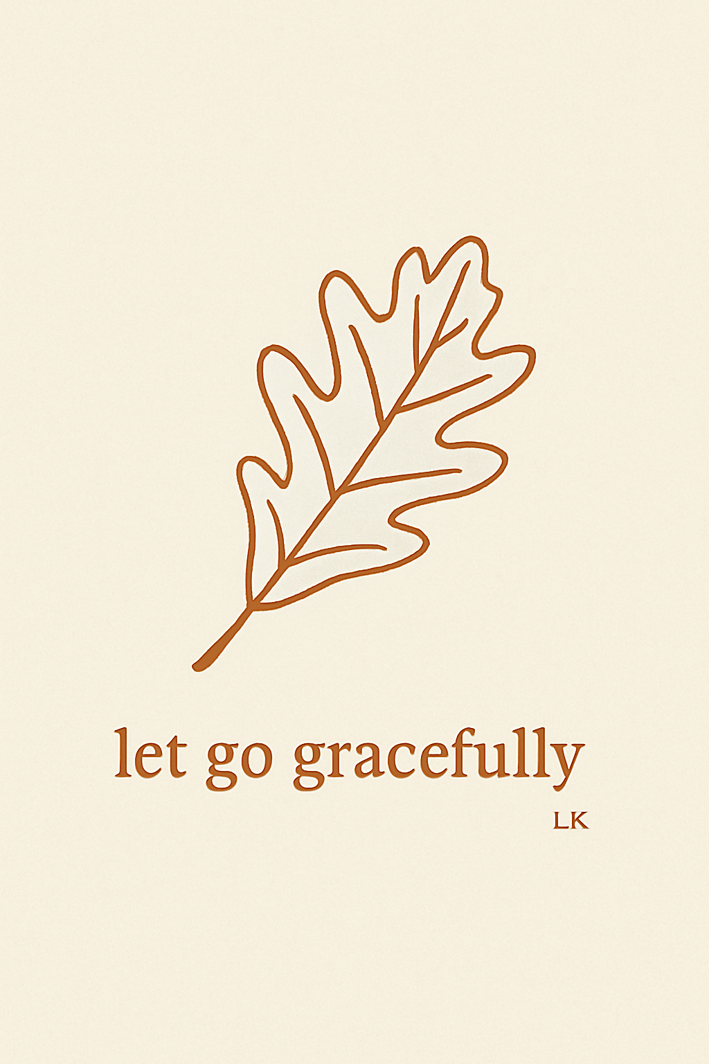 🍁 Let Go Gracefully – Autumn Wisdom Tee(organic cotton)