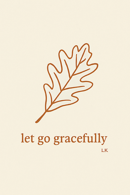 🍁 Let Go Gracefully – Autumn Wisdom Tee(organic cotton)