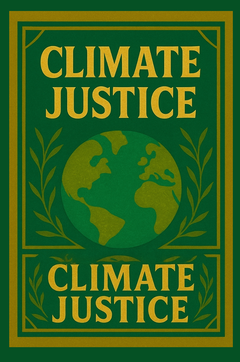 Climate Justice – Waterproof Sticker. 10.2x7.6cm Vinyl