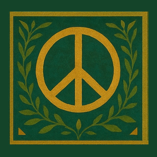 Peace & Olive Branch Car Decal – 12x12