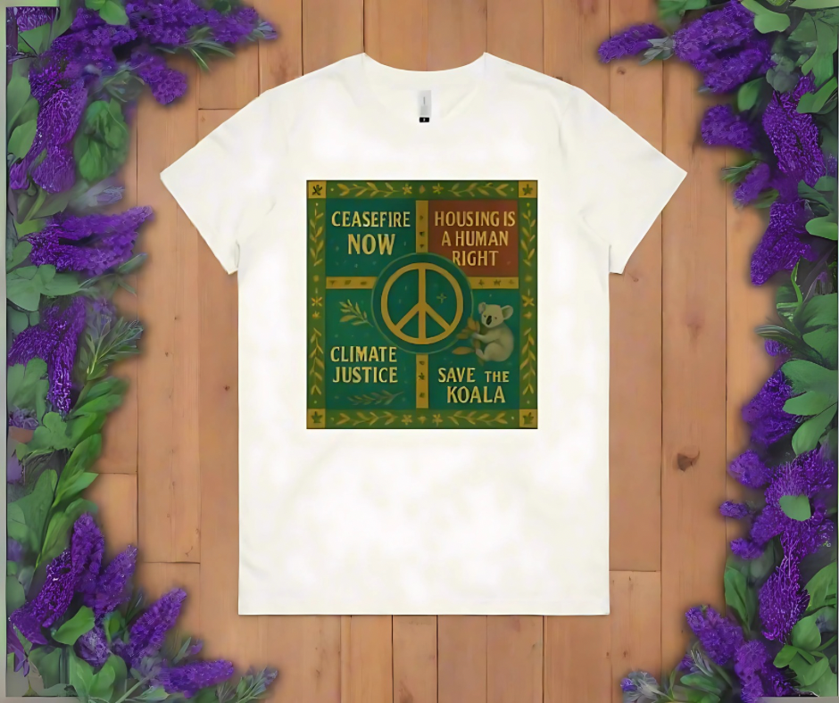 Peace, Housing & Climate Justice – Organic Cotton Activist Tee