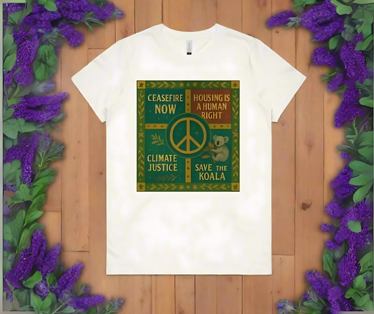 Peace, Housing & Climate Justice – Organic Cotton Activist Tee