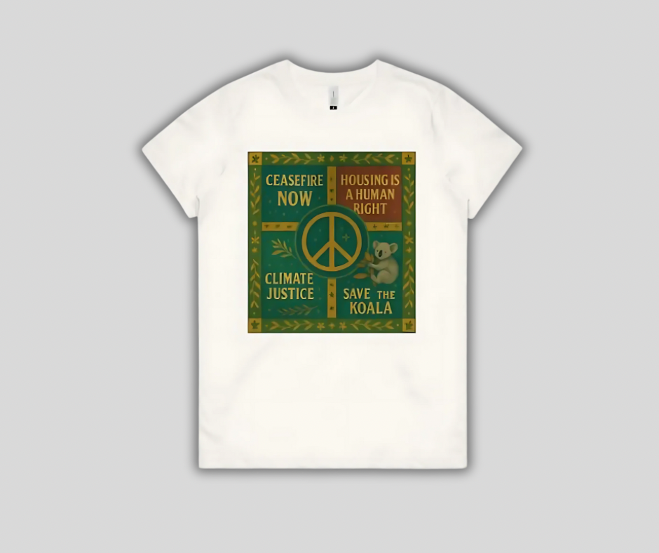 Peace, Housing & Climate Justice – Organic Cotton Activist Tee