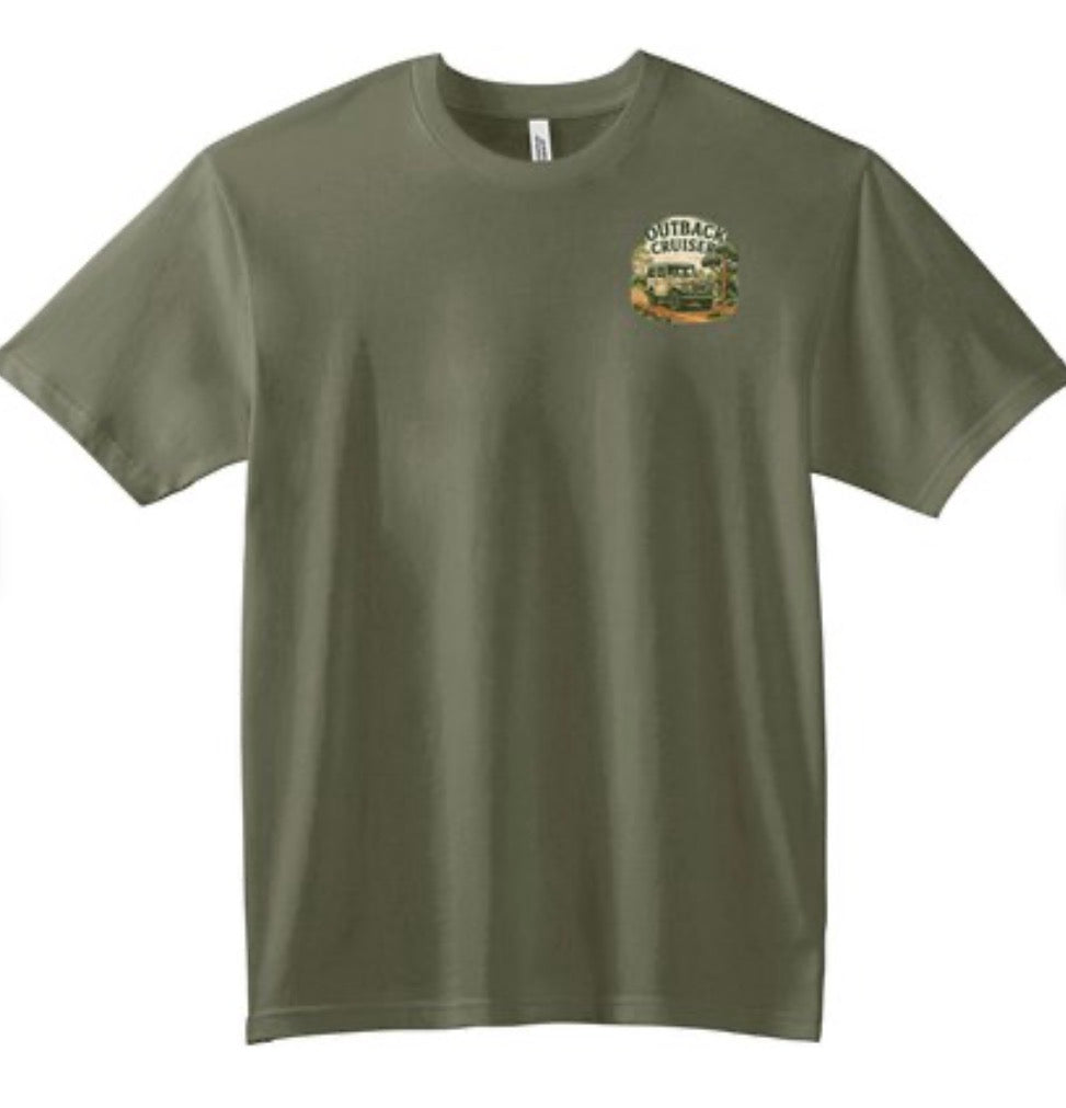 Outback Landcruiser men’s Tshirt. Available in multiple colors.