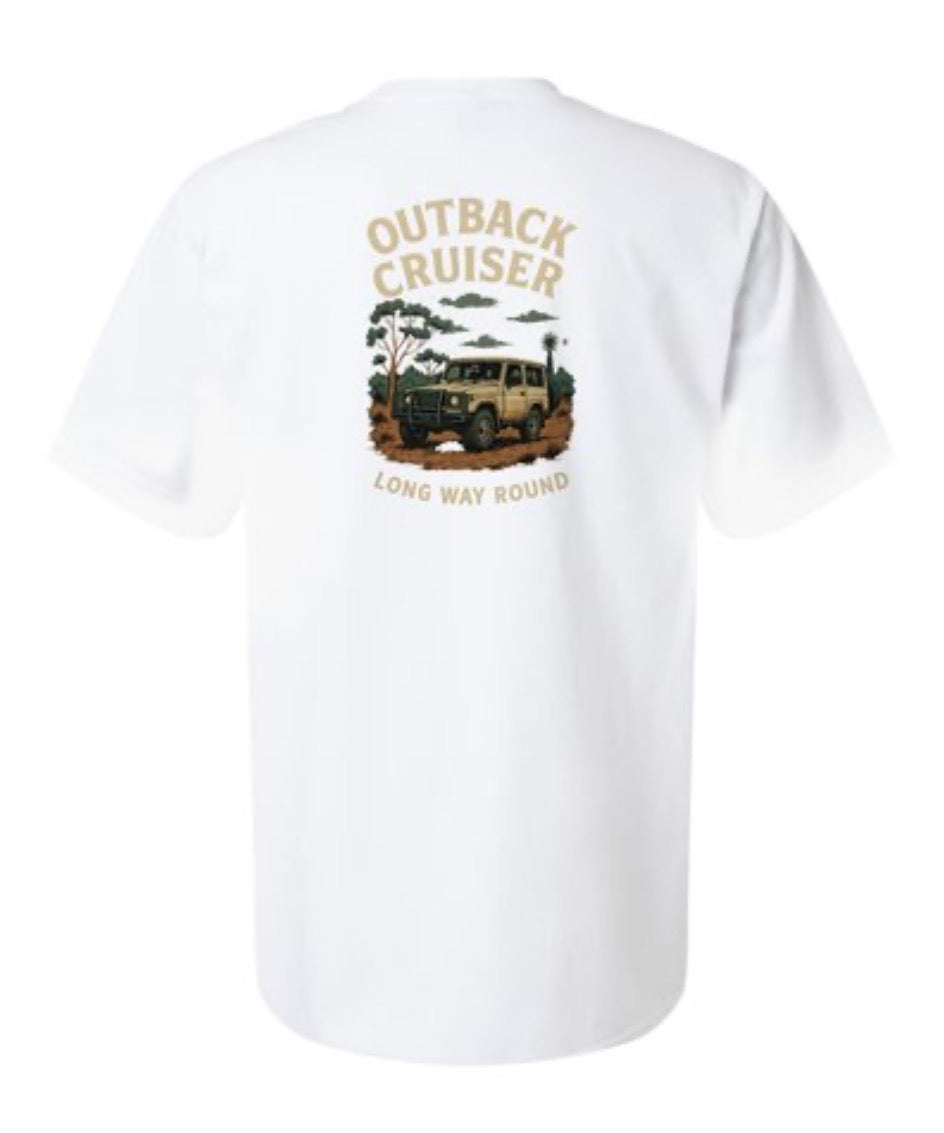 Outback Landcruiser men’s Tshirt. Available in multiple colors.
