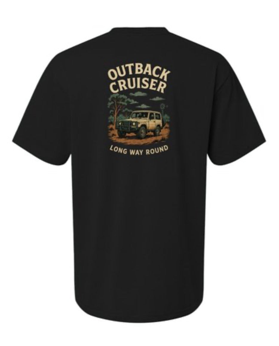 Outback Landcruiser men’s Tshirt. Available in multiple colors.