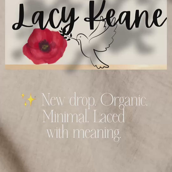Organic cotton video Lacy Keane collection. Minimal natural series. Ethical 
