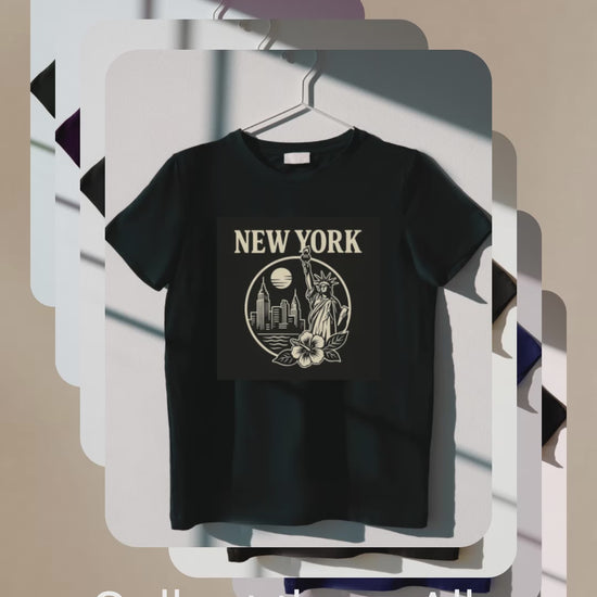 Video showcasing fun travel themed shirts